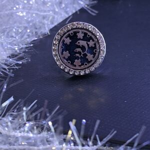 Elegant Silver and Blue Women's Ring